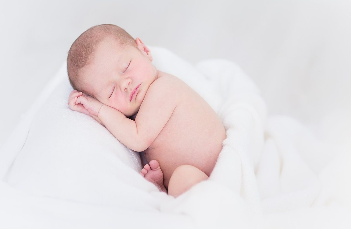 A baby sleeping peacefully
